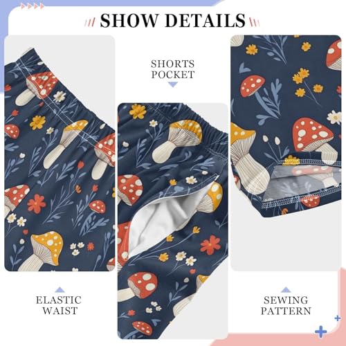 Pajama Pants Mushrooms Grass PJ Bottoms Sleepwear Lounge Sleep Pant with Pockets4