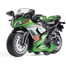 Toy Motorcycle - Pull Back Toy Car with Sound and Light Toy,Toy Motorcycles for Boys,Toys for 3-9 Year Old Boys Green