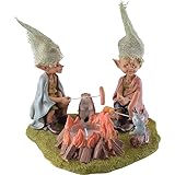 Material: Polyresin Joh. Vogler GmbH Grillabend Pixie Teelichthalter Pixies Grillen mit Igel und Maus 19 cm Figur Kobold Fee Fabelwesen