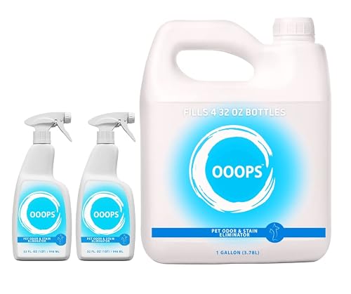 Ooops Pet Odor & Stain Eliminator - Enzyme Pet Odor Eliminator For Home - Dismantles Odors On A Molecular Level, Cats, Dogs, Puppy, Freshener, Furniture - Carpet Cleaner Spray |1 Gallon 3.78L #TOP23