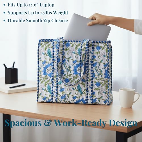 Bolso tote acolchado grande para mujer miniatura 7