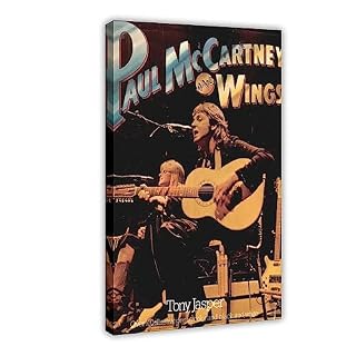 Paul McCartney et Wings Poster The Beatles English Rock Band Retro Wall Art Deco Poster sur toile Décoration murale pour salon chambre à coucher Style cadre 50,8 x 76,2 cm - Les Beatles, Paul McCartney, John Lennon, RIngo Starr, George Harrison