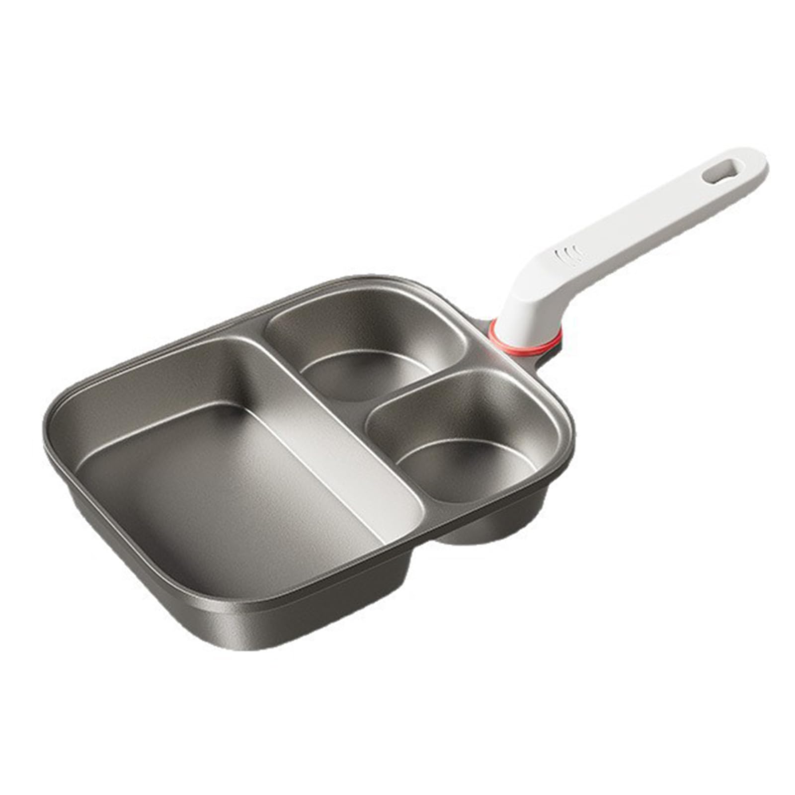 Kalttoy Aluminum Alloy Nonstick with Compartments for Eggs, Burgers Bacon Ergonomic Handle Multifunctional Cookware