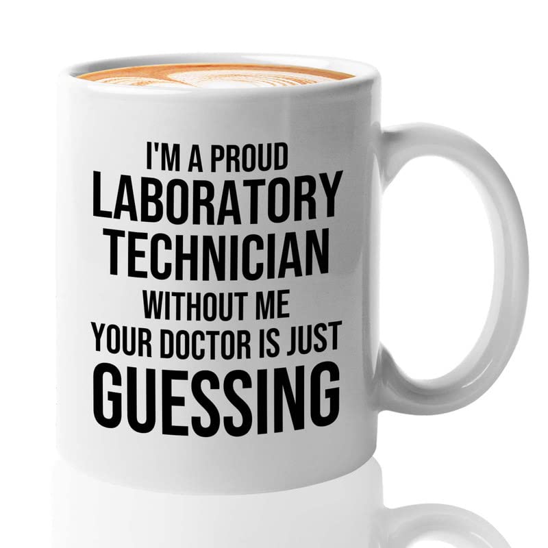 Flairy Land Scientist Coffee Mug 11oz White - Proud laboratory technician - Laboratory Technicians Chemists Research Forensic