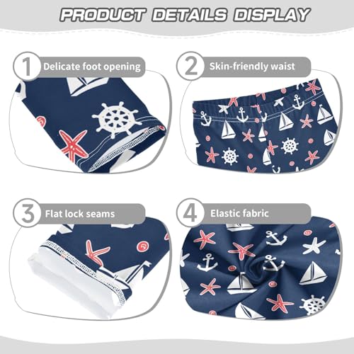 Girls' Leggings Anchors Blue Sea Kids Yoga Tights Pants 1 Pack 208619123