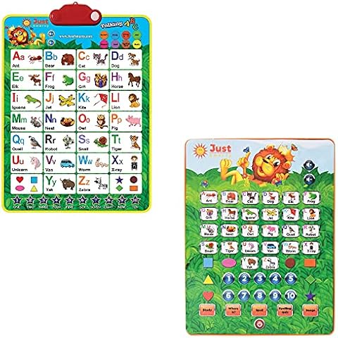 Just Smarty Interactive Alphabet and Numbers Poster Plus Abcs and 123s Learning Tablet Cover