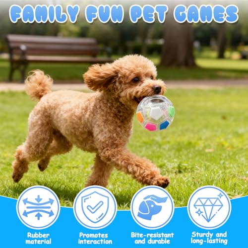 Weciau The Mellow Dog Calming Ball, Anti Stress Ball mit Handle, Interaktiver Spielball für Hunde, Hundeball Unzerstörbar, Zauberball Hund für Kleine, Mittelgroße und Große Hunde (Weiß)