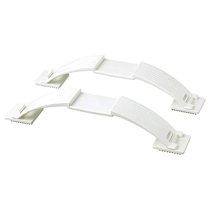 Digital Shoppy Acetal Plastic Door Stop (23 x 4 x 4 cm; White) - Pack of 2