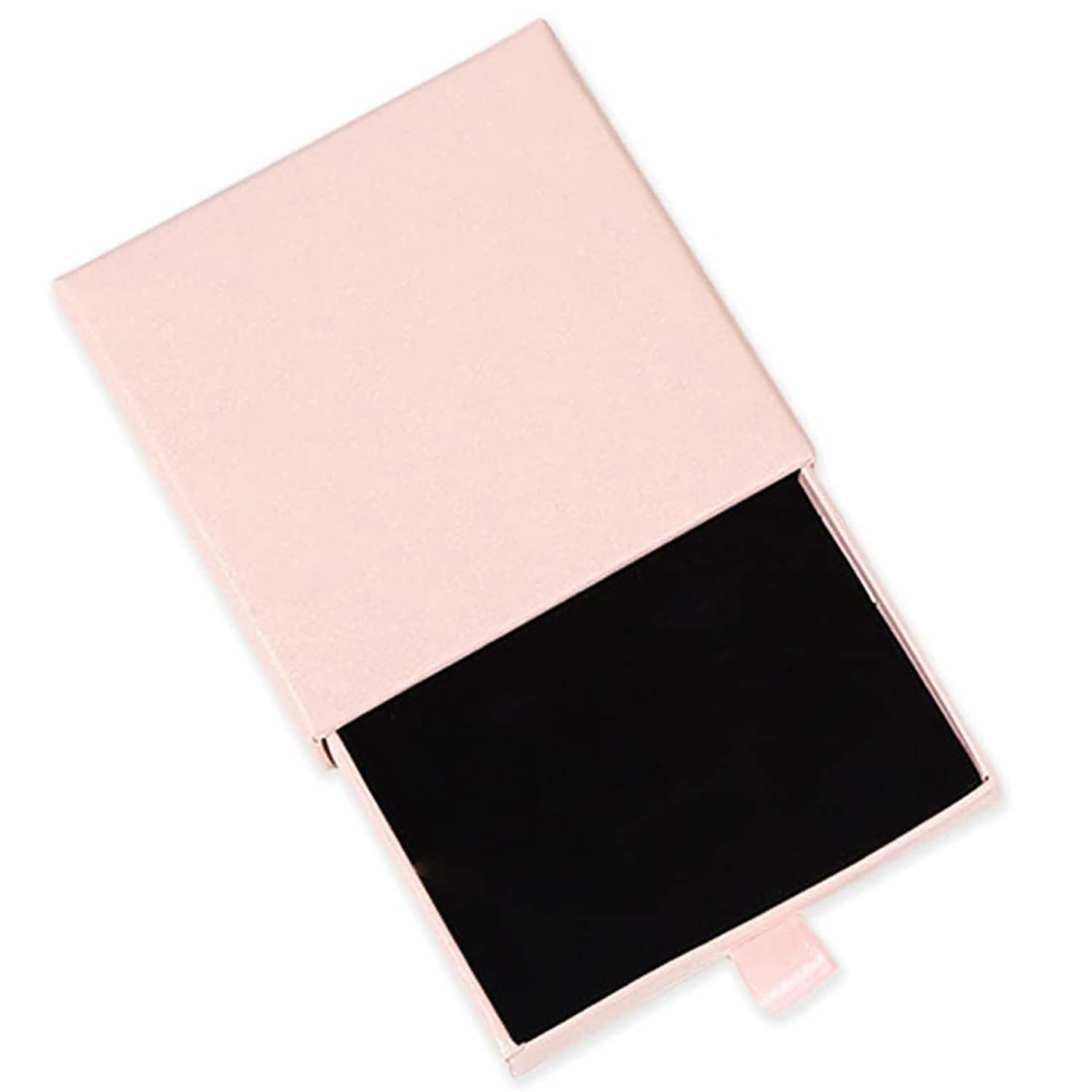 Scatola Portagioielli 9x9x1.7 Cm - Confezione Regalo In Cartone Rosa Con Interno In Spugna