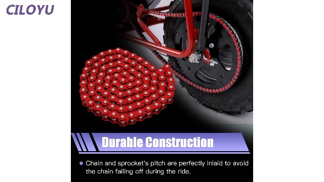 Image of 60T Sprocket 420 Chain with 90 Links Rear Chain Mini Bike CT200U