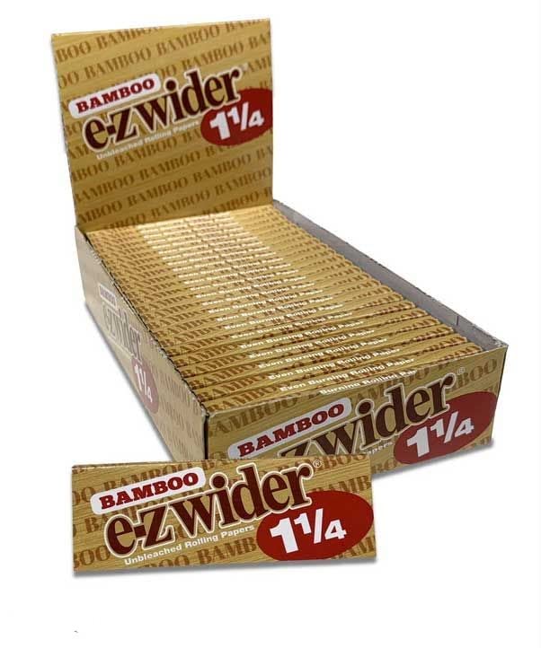 E-Z Wider Bamboo Cigarette Rolling Paper 1 1/4 (78mm) - Box of 24