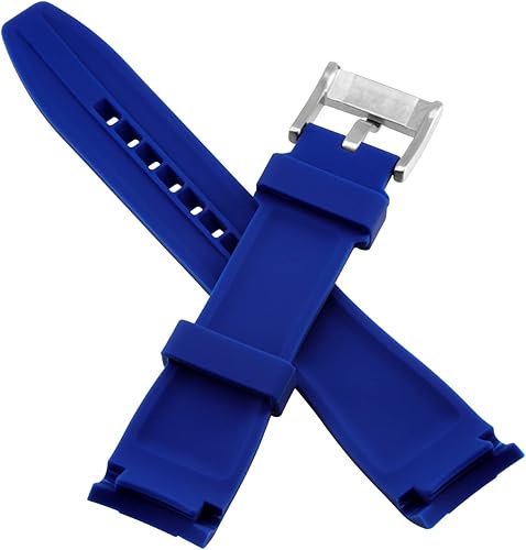 Miniatura 3 de YISIWERA Correa de reloj de goma de 0.709 in, 0.787 in y 0.866 in, hecha de silicona, universal, curvada, correa de reloj, de acero inoxidable