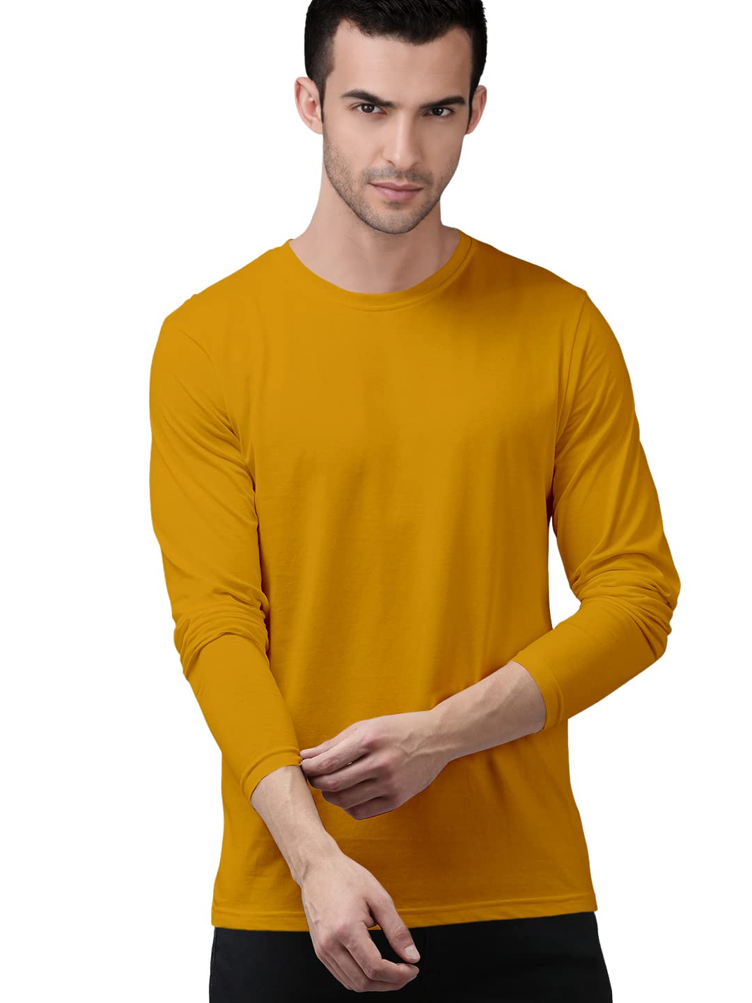 Premium Plain Men Round Neck Full Sleeves T Shirt. Festive,Offer,Discount,Sale,Limited Edition, Trendy, Trending Tshirts.-picture-33