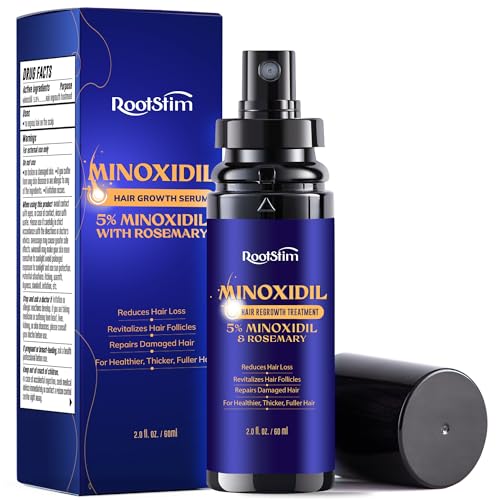 5% Minoxidil Hair Growth for Men and Women: Extra Strength Minoxidil Kit Hair Loss Treatment Serum with Rosemary for Faster Stronger Thicker Hair Growth 2 Fl Oz