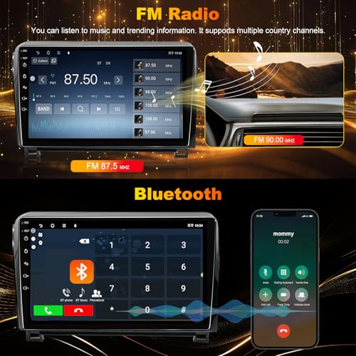 Image of 4G+64G Android Upgrade Radio for Toyota Tundra 2007-2013, Toyota Sequoia 2008-2015, Head Unit Car Audio 10 inch Touch Screen Stereo Wireless 5GWiFi Carplay Android Auto Bluetooth GPS for J-B-L & No J-B-L