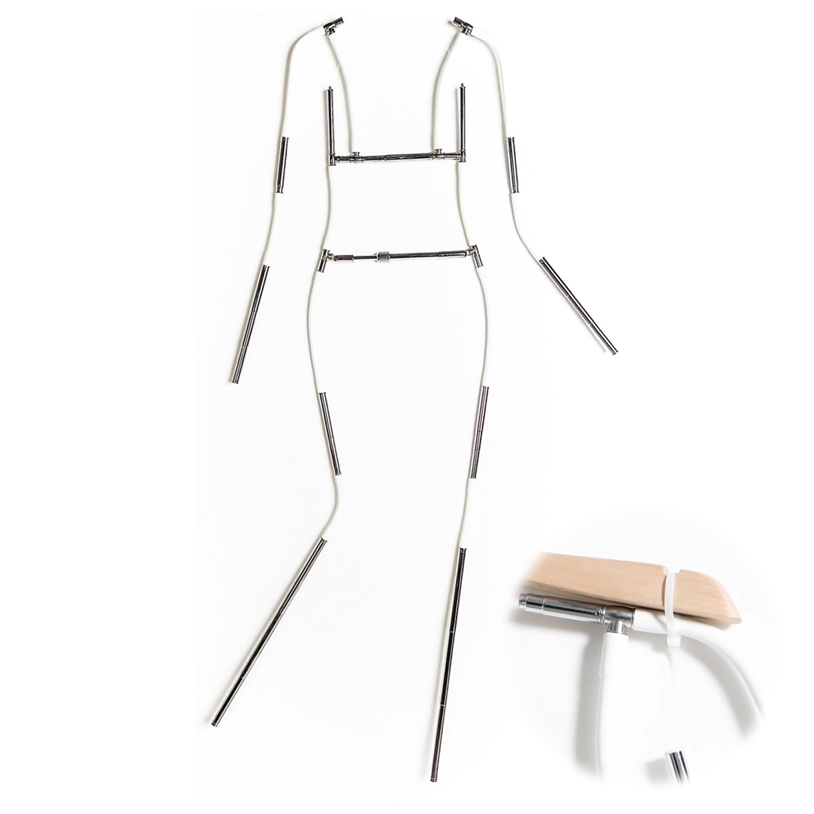 Verstellbarer Schaufensterpuppenaufhänger mit gebogenem Stretch-Rumpf, Posierung Körperform Aufhänger für Frauen, Kleidung, Display und Fotografie