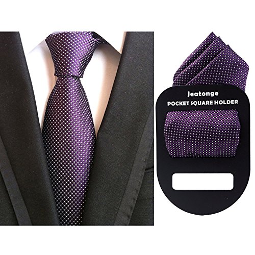 Lot 6 Pcs Mens Ties with 6 Matching Pocket Squares Mens Classic Ties Set Necktie Neck Ties with Gift Box Packing (Multicolored -06)