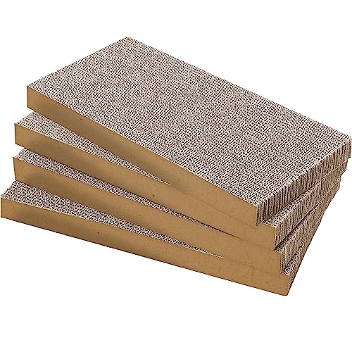 AGYM Cat Scratchers 4 Packs Refill Cat Scratching Pad Cardboard f...