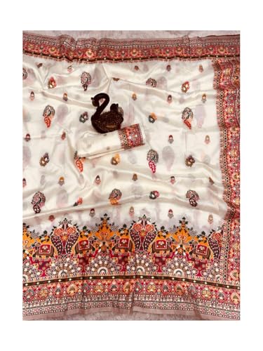 Image of SWORNOF Women's kanjivaram banarasi silk saree for Patola festival Wedding silk with rich pallu Design sarees for women with blouse piece