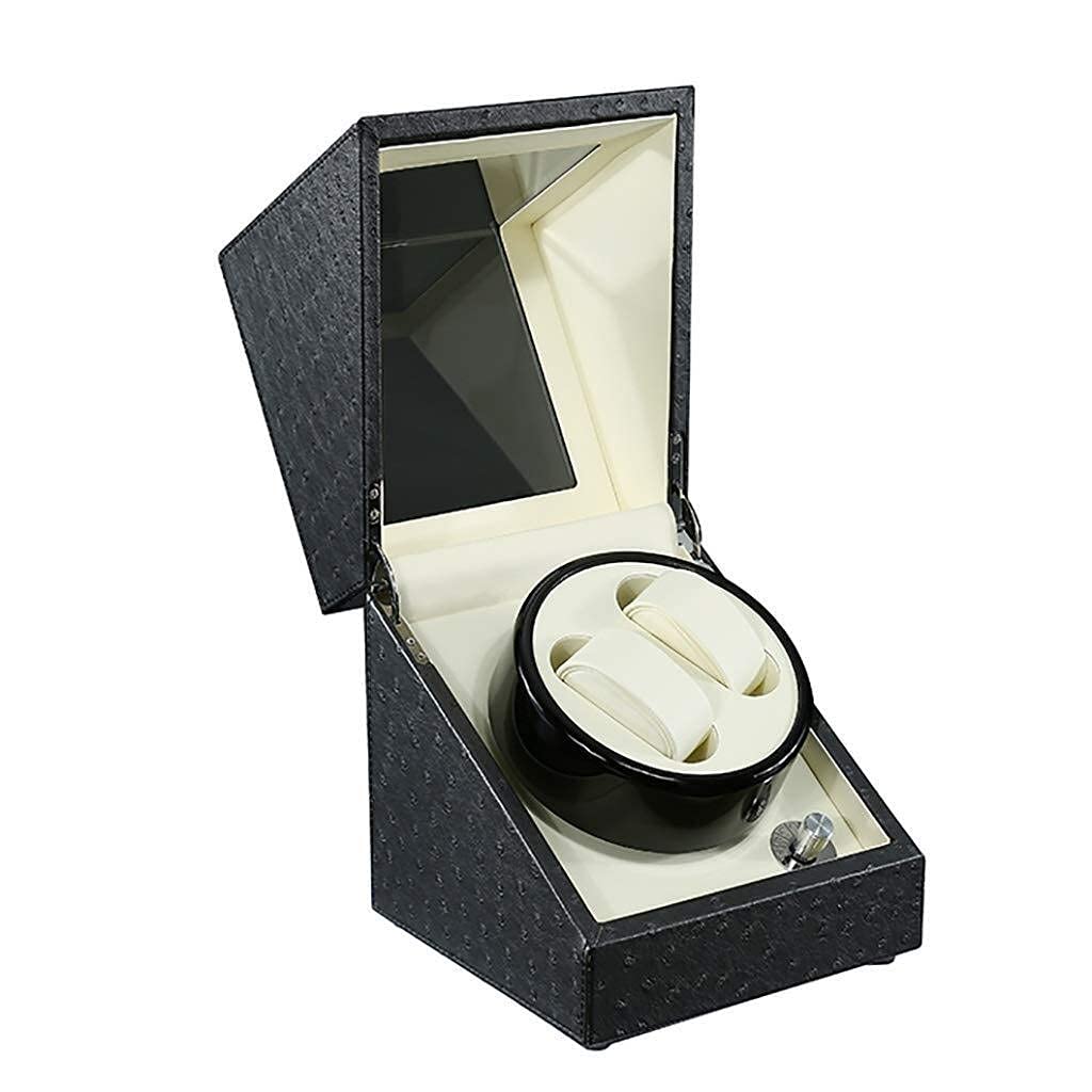 OLSKFUH Watch Winders Automatic Watch Winder Watch Storage Case 2 Wrist Watches 5 Modes Quiet Motor Suitable Double Automatic Watch Winder Box,B-A
