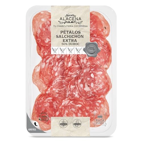Pétalos salchichón extra 50% duroc Nuestra Alacena de Dia sobre 80 g