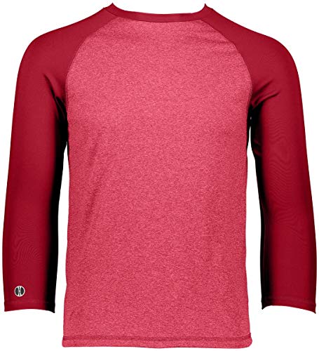 Augusta Sportswear Boys' 222638, Scarlet Heather | Scarlet, Large
