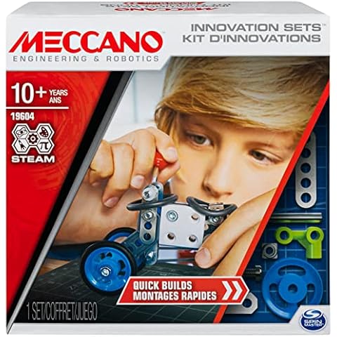 Meccano 6047095 Set 1, Quick, S.T.E.A.M. Building Kit with Real Tools, for Ages 8 and Up, Multicolored Cover