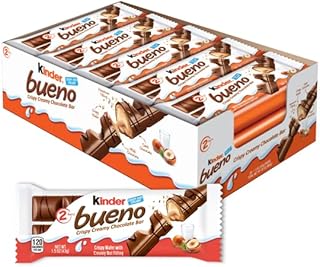 Kinder Bueno Crispy Creamy Chocolate Bar, Hazelnut, 1.5 Ounce (Pack of 20)