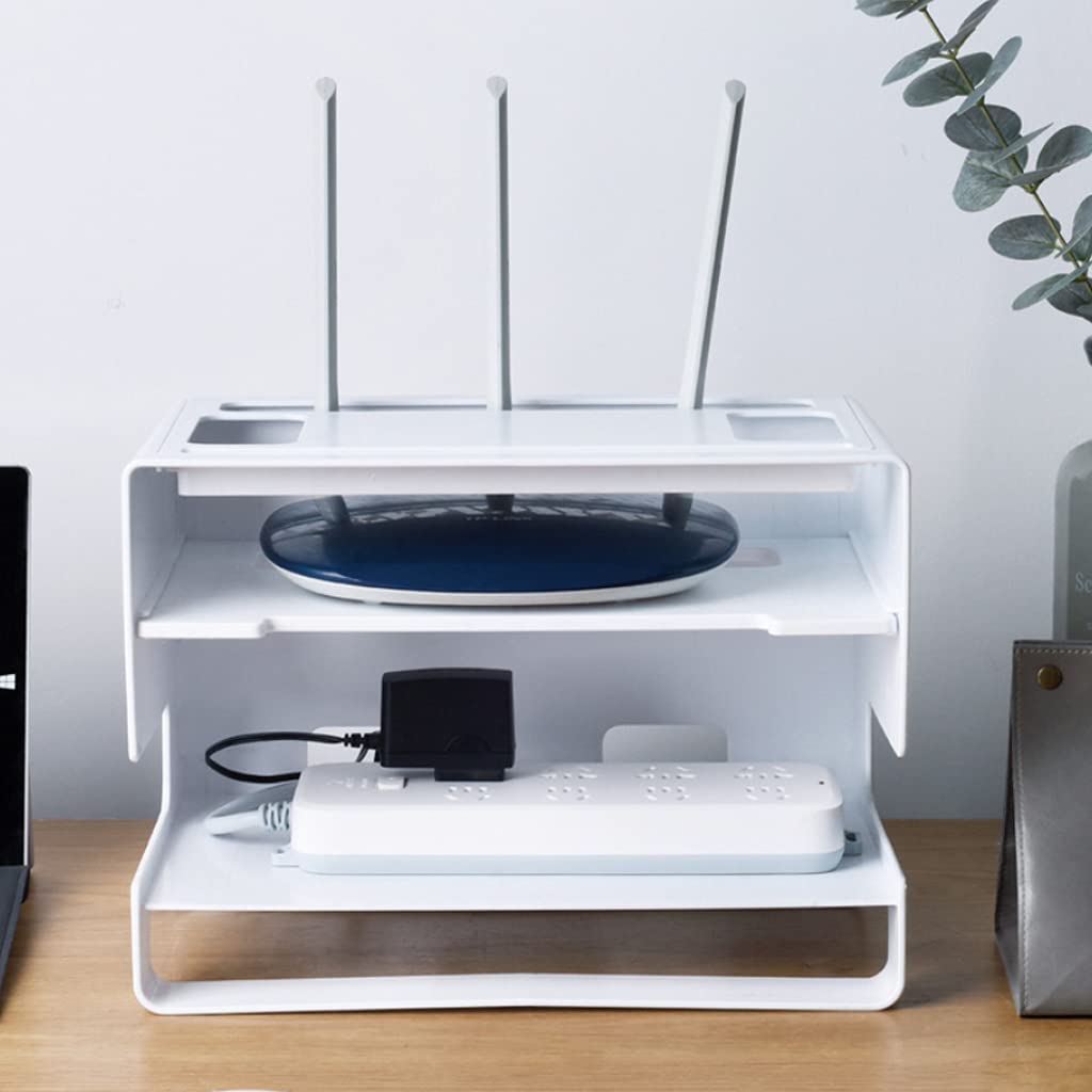 Double-layer Hollow Heat Dissipation Wifi Router Socket Storage Box Removable Socket Hidden Finishing Box