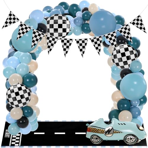 161 Pcs Race Car Balloon Garland Arch Kit for Racing Party Decorations