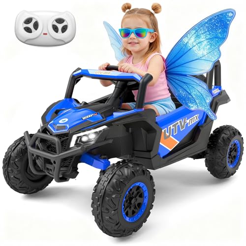 Hotsolo 12V Ride on Car Truck, Power Wheels with Parent Remote Control, Shock Absorbers, Bluetooth, Music, Led Lights, Ride on Toy for Kids Ages 3-8,...