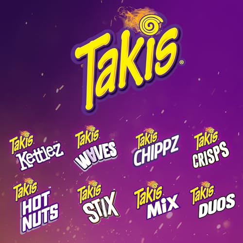 Image of Takis Assorted Rolled Tortilla Chips, 40 pc / 1 oz Variety Pack | 12 Fuego, 12 Blue Heat, 6 Intense Nacho, 5 Chile Limon, 5 Nitro; non-spicy to extremely spicy