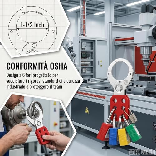 Image of WUWEOT 8 Pack Lockout Tagout Hasp, Tamper-Proof Padlock Hasp, Stainless Steel Lock Out Tag Out Hasp, Impact-Resistant Loto Hasp with Extended Jaw (1.5 Inches)