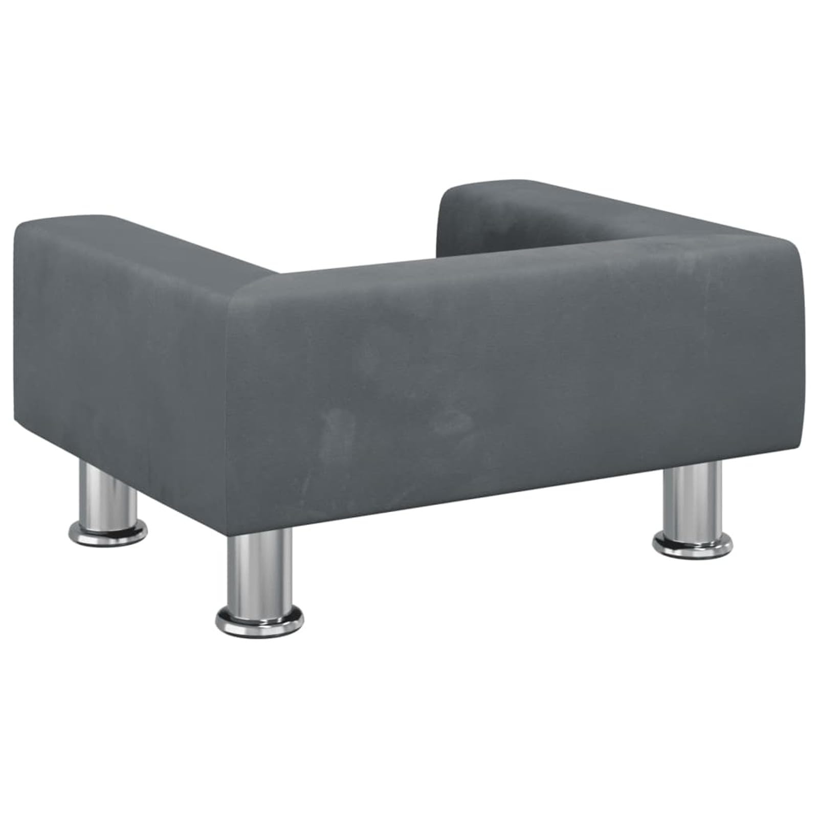 Homgoday Ciemnoszare aksamitne legowisko dla psa 50 x 40 x 26,5 cm, legowisko dla psa dla zwierząt domowych i kota struktura łóżka dla psów produkt dla zwierząt domowych i zwierząt