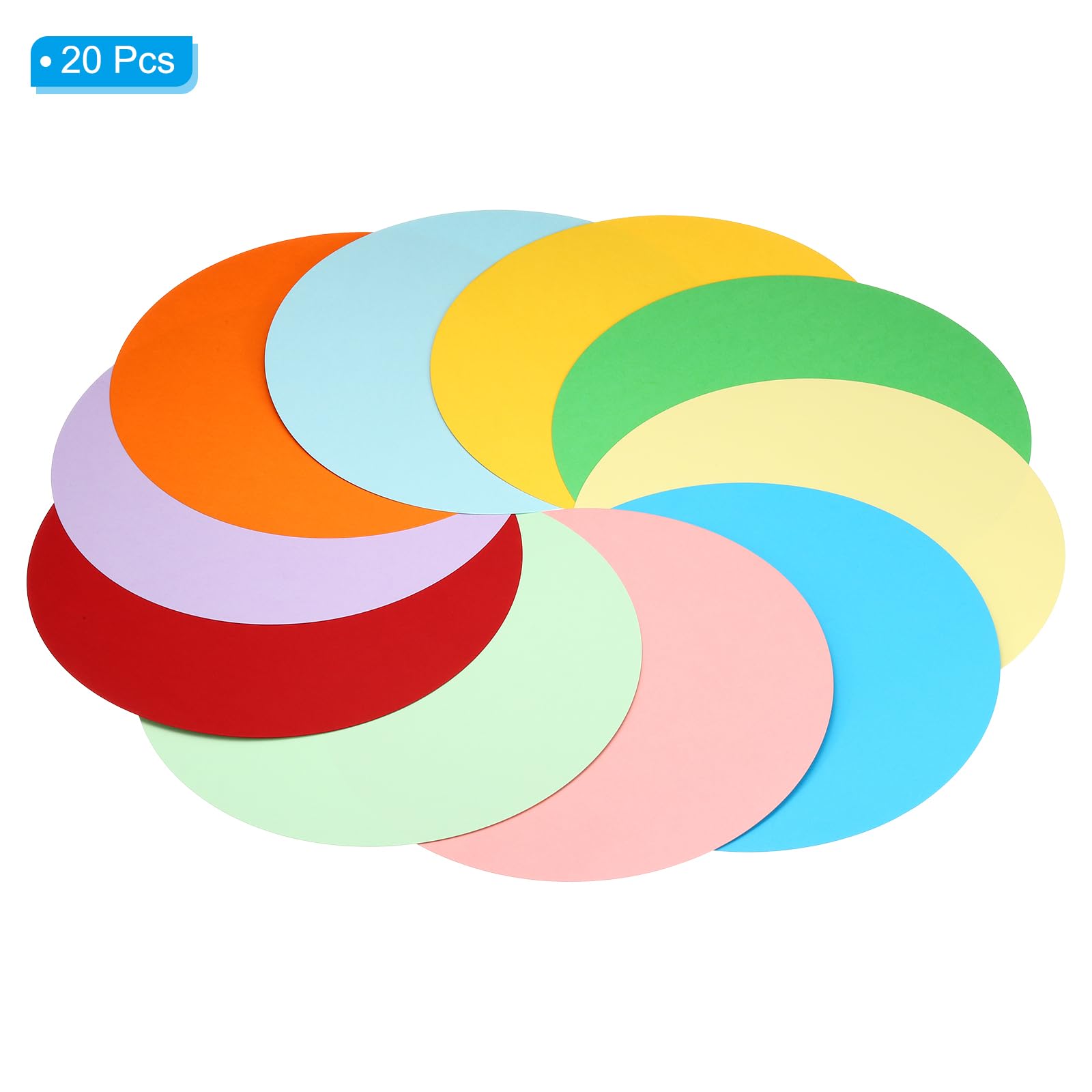 PATIKIL 7,9 Carta Cartoncino Ovale, 30pz 180gsm Spessi Fette di Cerchi Vuoti per Progetti Artigianato Fai-Da-Te Disegno Pittura Scrittura, Blu Scuro