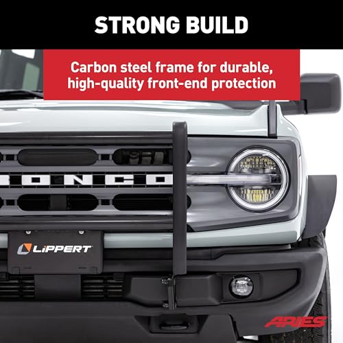 Image of ARIES 2165200 ForeFront Black Steel Bull Bar for Ford Bronco