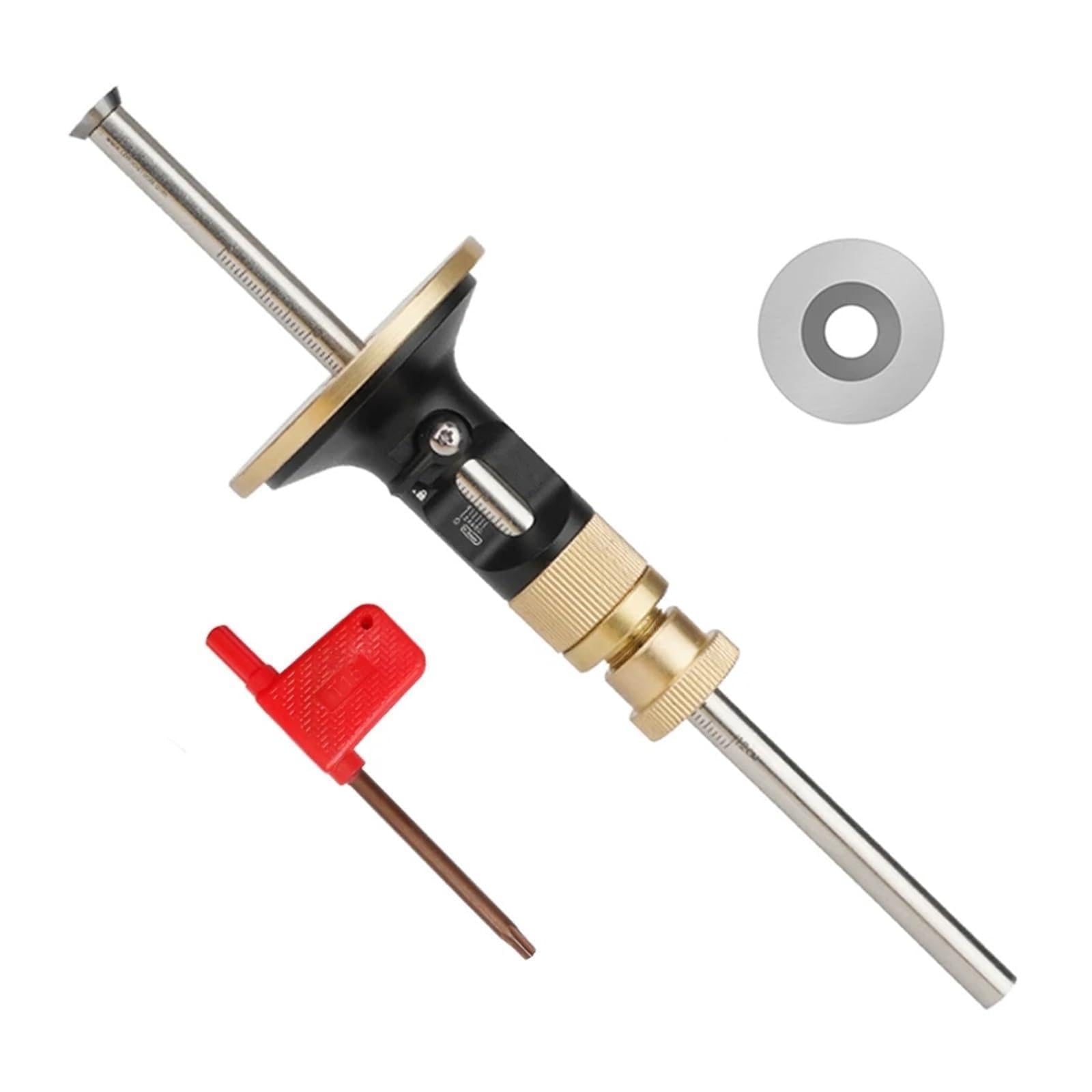 Csdasw Type-B Precision European Scriber Ruler Marking Gauge Fine-Tuning Automatic Alloy Line Scribing Depth Carpentry Measurement Tools For Machine Shop(Type-B)