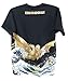 Folcart Godzilla T-Shirt King Ghidorah Ukiyoe Japanese Traditional Japan Limited Black (L)