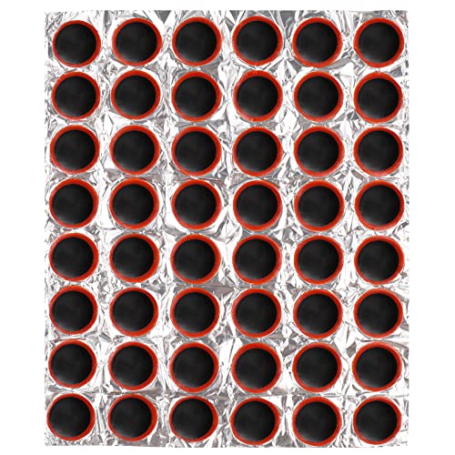 Didiseaon 48pcs Rubber Bike Tire Patches 30x30mm, Not Self-Adhesive Tire Patch Rubber Patch for Motor Bicycle Bike Tire Inner Tube Repair Kit