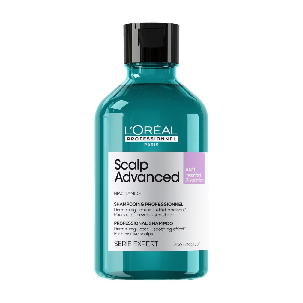 L’Oréal Professionnel Scalp Advanced Anti-Discomfort Shampoo, For Itchy and Dry Scalps, Deep Scalp Treatment