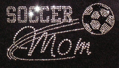 Soccer Mom Iron On Rhinestone Crystal T-Shirt Transfer by JCS Rhinestones