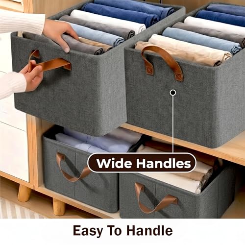 Image of PRIME PICK XL Oxford Cloth Organizer jeans, t-shirts, sweaters, socks, towels, and daily essentials neatly in wardrobes, shelves, or closets in bedrooms and living spaces. (Pack of 3)