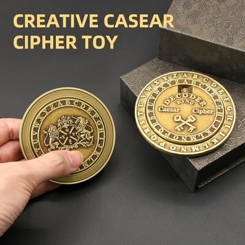 VIGIamy Fidget Toys Adults Brain Teaser Puzzles Fidget Spinners Metal Anxiety Stress Relief Toy Mind Puzzles Escape Room Game ADHD Autism Fidget Birthday Gift Gadget for Men Office Desk Toy (Brass) - Image 3