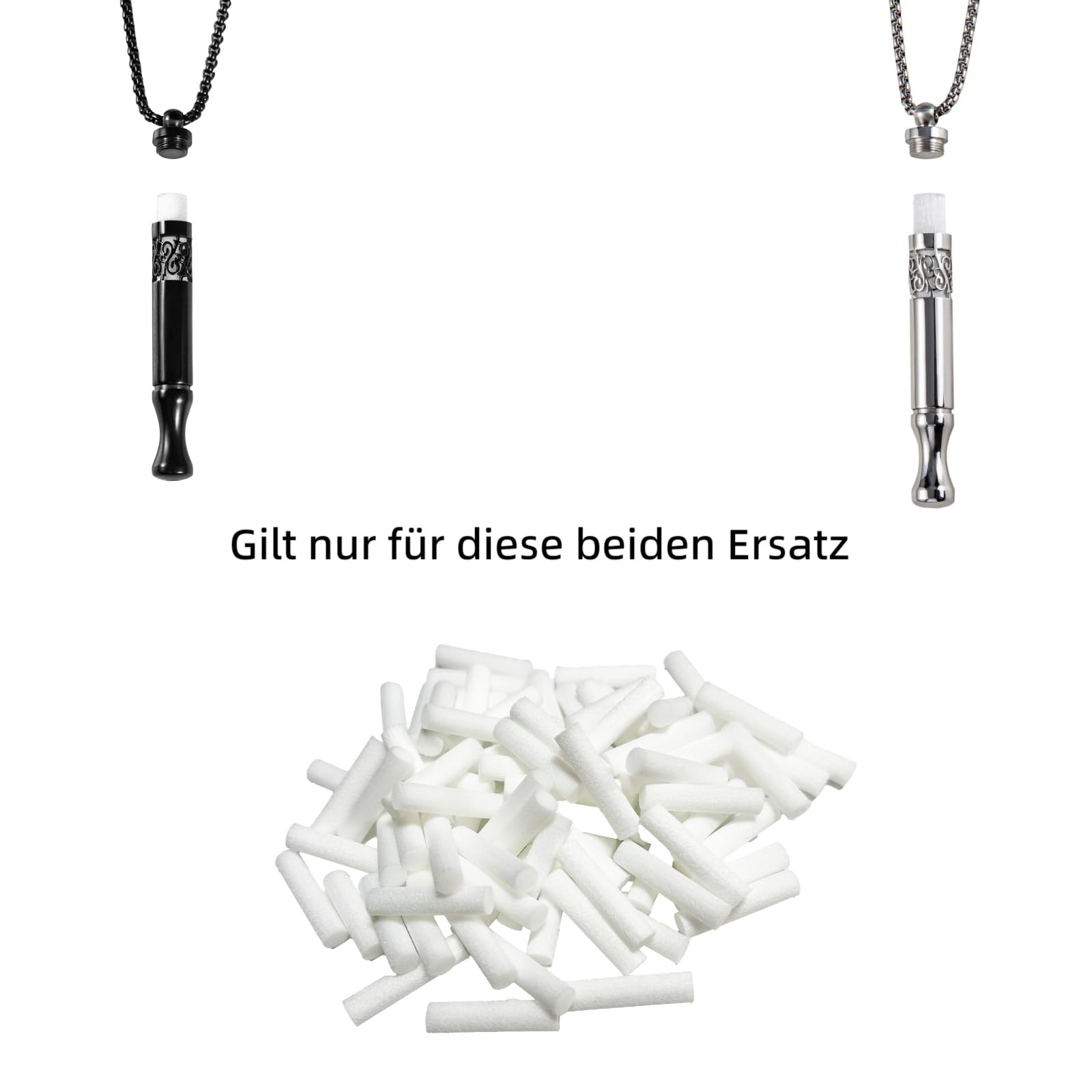 Passend Atemhalskette Ersatz-Baumwollkern, 100 Stück