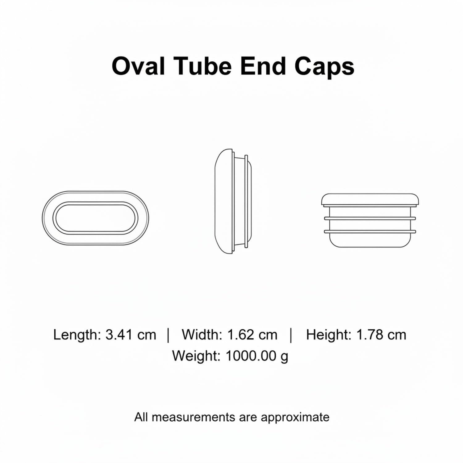 Tappi ovali, 1 PC