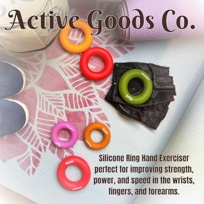 Hand & Forearm Exerciser - Single ring or Set, Resistance 10-120Lb, Diameter 2.5-3,5in. Visit to see more options