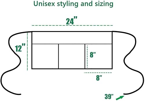 Miniatura 2 de Delantal de cintura para profesores con 3 bolsillos, medio delantal negro, regalo perfecto para profesores (profesor de ting humanos), Maestro de