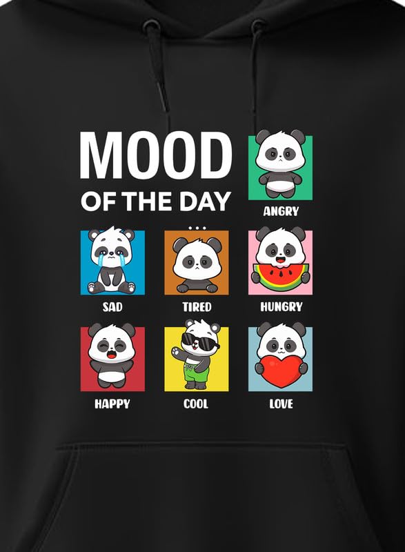 Image of XENOVAURBAN Hoodies | Unisex Hoodie Sweatshirt Panda Printed MOOD1 - PAR