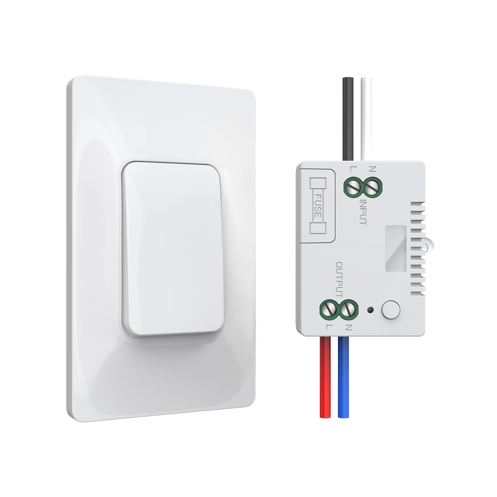 Self-Powered Energy Wireless Light Switch Kit - Kinetic Remote Control Wall Switch for LED, Ceiling Lights & Fans | Easy Install, No Battery, No WiFi Needed | Energy Saving Lighting Solution