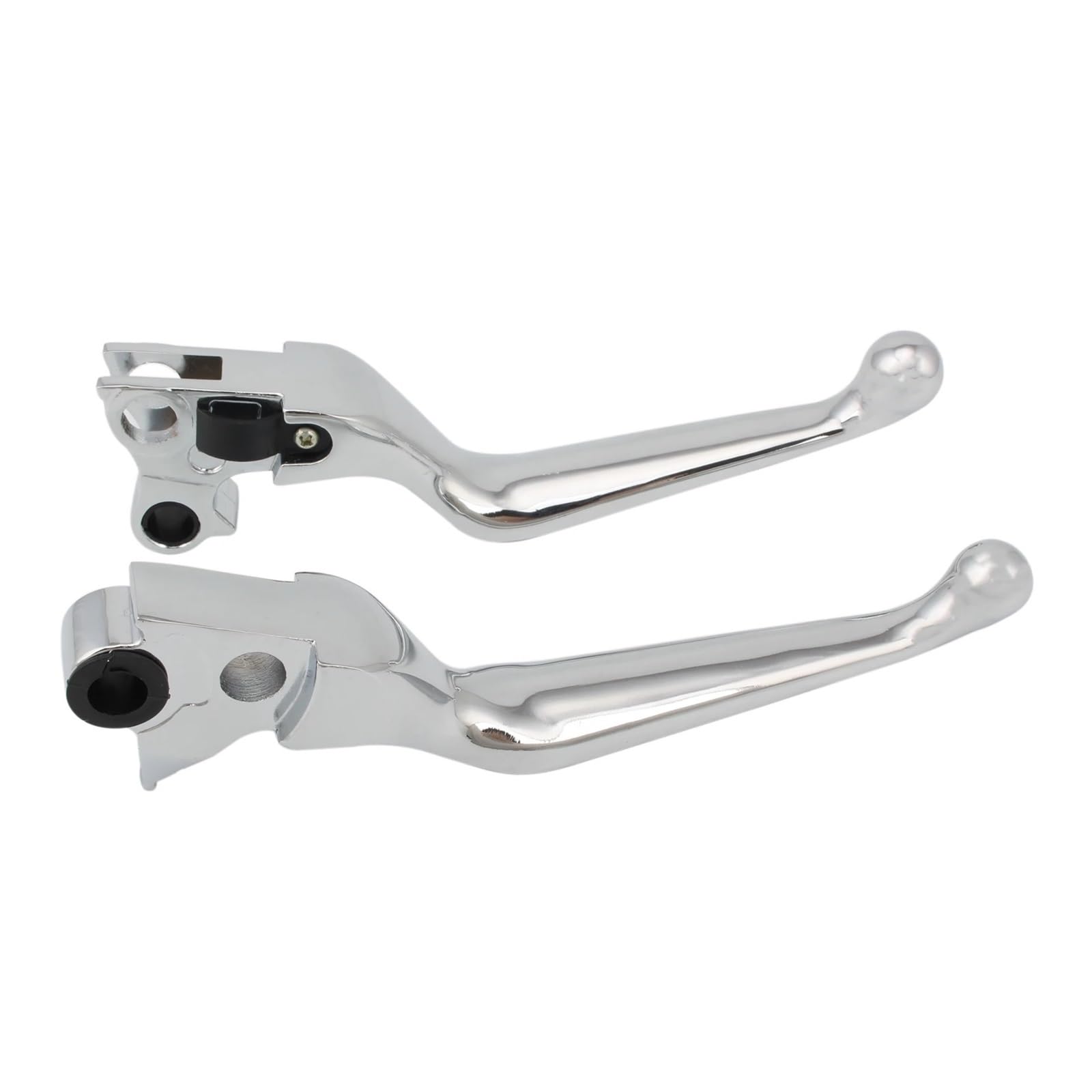 Palancas de freno y embrague cromadas con control ergonómico para motos custom